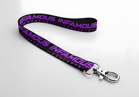 Infamous Concepts Logo Lanyard Black / Purple